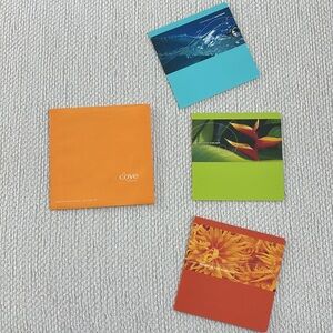 The cove Atlantis blank note cards (3) + (1) envelope sleeve stationery
